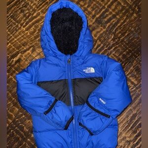 The North Face Kids' Blue and Black Hooded Jacket